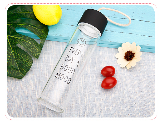 Glasses portable kids creative water bottles lovely simple