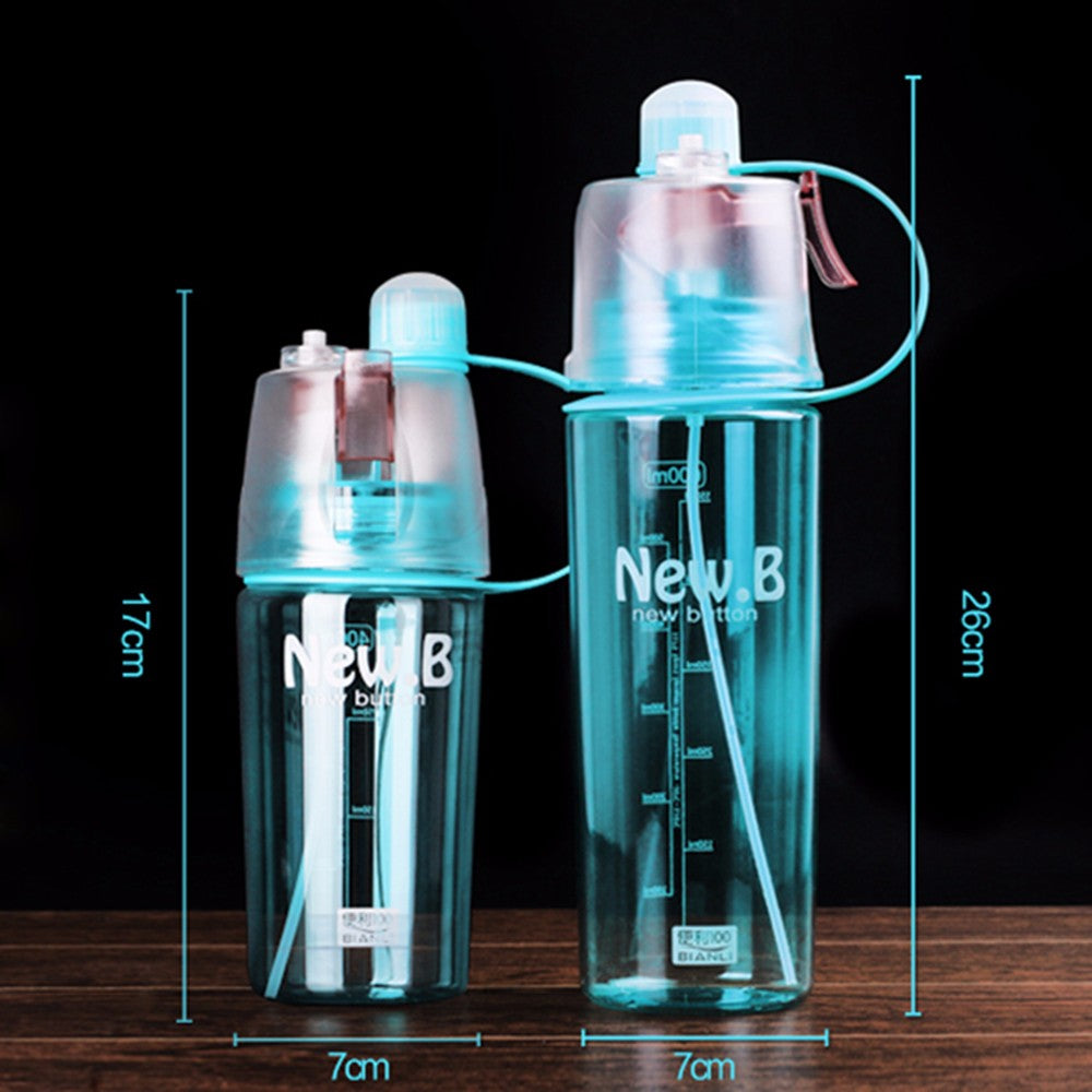 Sports plastic bottle spray outdoor portable creative gift hydrating water bottle