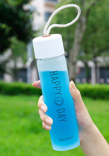 Glasses portable kids creative water bottles lovely simple