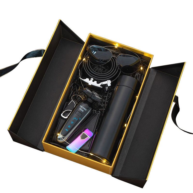 Men's High-end Business Gift Vacuum bottle Gift Pack Shaver