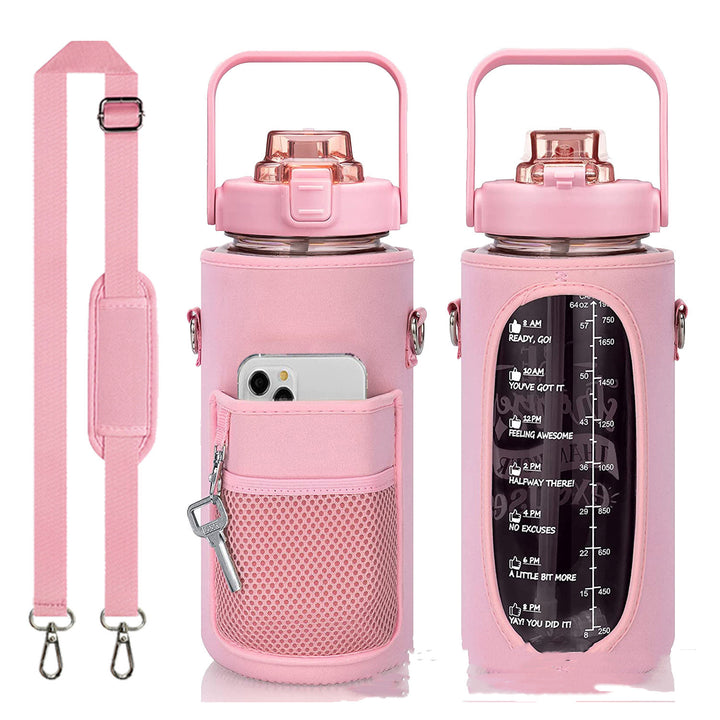 Outdoor Portable Travel Bag and Transparent Water Bottle Set