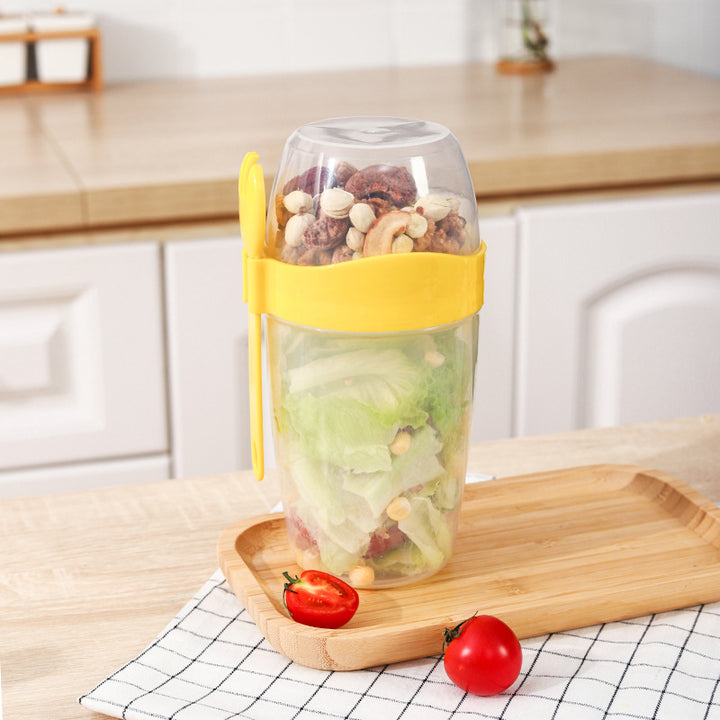 Large Capacity Salad Cup With Spoon Lid